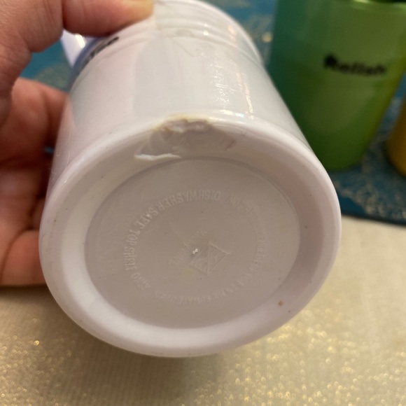 Pottery Barn BBQ 12Pc Ceramic Condiment Set Ketchup, Mustard, Relish & Mayo - Picture 2 of 12